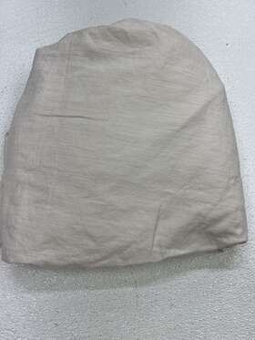2-0089lqiv Michael Aram Striated Band 400 Tc Cotton Queen Fitted Sheet Ivory Preowned
