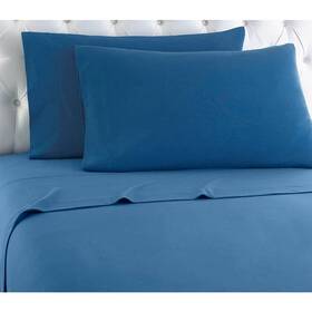Micro Flannel 718498143672 Queen Size Sheet Set 4-pcs Deep Pocket Machine Wash Smokey Mt Blue Micro Flannel 718498143672 Queen Size Sheet Set 4-pcs Deep Pocket Machine Wash Smokey Mt Blue