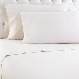 Micro Flannel 718498145478 Sheet Set 4-piece Queen Size Solid Anti-pill Fabric Ivory