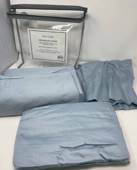 Milcol-146800-3p-lblue-t Milano Collection Twin Sheet 1000 Thread Count 100% Cotton 3 Piece - Light Blue