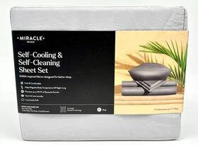 12867-kg-gr-2 Miracle Made Self-cooling And Self-cleaning Sheet Set 17 Inch Deep - King Size