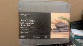 11952-kg-st-2 Miracle Made Luxe Self-cooling And Self-cleaning Bed Sheet Set King Stone/gray