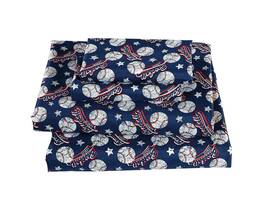 Mk Home Llc 665752475065 Full Sheet Set For Teens Baseball Dark Blue Red White New
