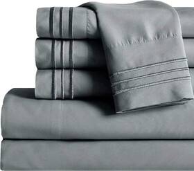 Mocassi-1800-6pc-queen-gray Mocassi Queen Sheet Set - Luxury Hotel 1800 Premier Bedding Sheets And Pillowcases Mocassi-1800-6pc-queen-gray Mocassi Queen Sheet Set - Luxury Hotel 1800 Premier Bedding Sheets And Pillowcases