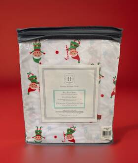 Modern Southern Home 086569374158 Full Size Sheet Set Holiday Elves Microfiber Super Soft Modern Southern Home 086569374158 Full Size Sheet Set Holiday Elves Microfiber Super Soft