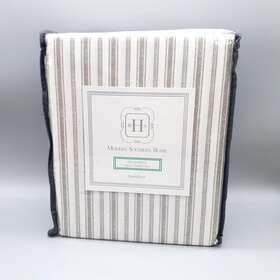91519 Modern Southern Home Rn#91519 Microfiber Gray Stripe Queen Sheet Set New