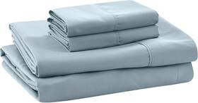 1prtmfag-bmt-fl Modern Threads Soft Microfiber Solid Sheets - Luxurious Full Blue Mist