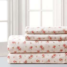 Modern Threads 1prtmfag-siv-kg 4-piece Sweet Rose Microfiber Adult Sheet Set Ivory King
