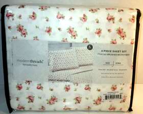 Modern Threads 645470170565 Soft Microfiber Rose Printed Sheets - Luxurious Bed Inclu