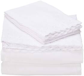 Modern Threads 645470182421 Soft Microfiber Crochet Lace Sheets - Luxurious Bed Inclu Modern Threads 645470182421 Soft Microfiber Crochet Lace Sheets - Luxurious Bed Inclu