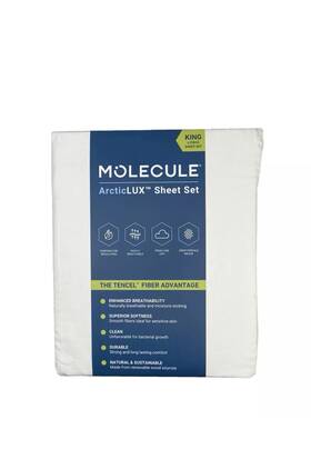 Molecule 810012431972 New Arcticlux Cooling Temperature Regulating King Sheet Set White