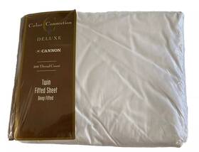 Montgomery Ward 043306670140 Twin Deep Fitted Sheet White 200 Thread Count Combed Cotton Blend Made Usa New Montgomery Ward 043306670140 Twin Deep Fitted Sheet White 200 Thread Count Combed Cotton Blend Made Usa New