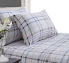 Moplfl170edsstwx Tribeca Living Gsm Modern Plaid Printed Deep Pocket 852661469722
