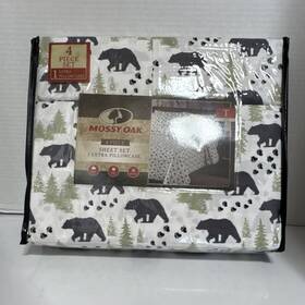 Rnb89134 Mossy Oak Twin Sheet Set 100% Polyester Bear And Trees Pattern 4 Piece Rnb89134 Mossy Oak Twin Sheet Set 100% Polyester Bear And Trees Pattern 4 Piece