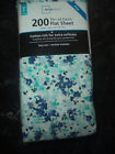 Ms-535-331-34 Mainstay Twin Flat Teal Floral New Count Sheet Craft Fabric