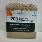 Ms15-002-212-02 Mainstays Pillowcases Pack Standard Queen Thread Count Brownstone 300001426855