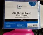 Ms21-002-047-03 Mainstays Thread Count Full Flat Sheet Blue Eyes Nwt