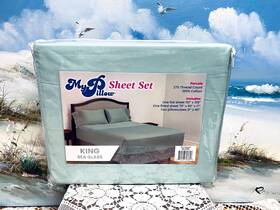 My Pillow 840193723658 Percale King Size Sheet Set - 100% Cotton 270 Tc -sea Glass New