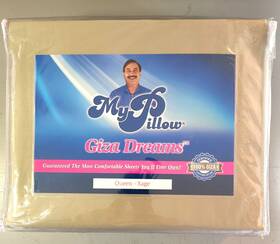 My Pillow 850006742424 Nip Mypillow Giza Dreams Queen Bed Sheet Set 400tc Egyptian Cotton Sage Green