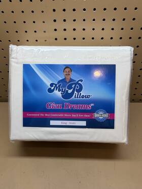 My Pillow 850006742479 Giza Dreams Egyptian Cotton Ivory King 4pc Sheet Set New My Pillow 850006742479 Giza Dreams Egyptian Cotton Ivory King 4pc Sheet Set New