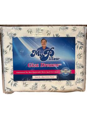 75224-01 Mypillow My Pillow Giza Dreams Sheet Set Twin Xl Blue/green Floral