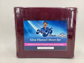 Mypillow 810031210374 My Pillow Giza Flannel Sheet Set - Cal King Size- Burgendy Mypillow 810031210374 My Pillow Giza Flannel Sheet Set - Cal King Size- Burgendy