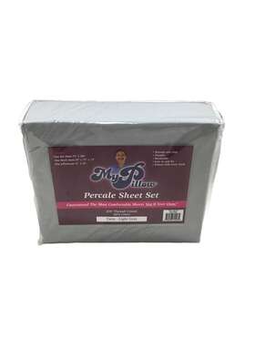 Mypillow 840193722934 My Pillow Giza Dreams Sheet Set Twin Size- Light Gray