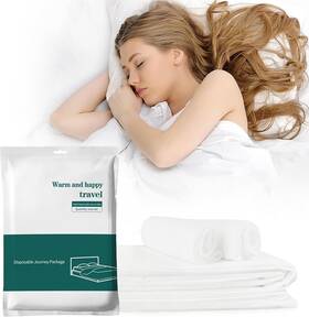 Ns241083 Nanaborn Disposable Bed Sheets For Travel 4 Piece Hotel Portable 220 240cm White