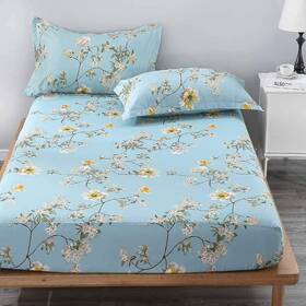 Nanko 611434178168 Queen Fitted Bed Sheet 80x60 Deep Pocket Mattress Teal Floral Farmhouse Best