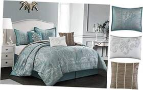 Nanshing 814740024659 Stratford Park Beckett 7-piece Comforter Set California King Blue