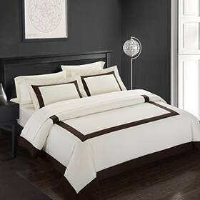 Nantong Tang Textile Co. Ltd 729043660377 Bicolore Collection Duvet Covers Set 3 Pieces Do Not Include Filling King