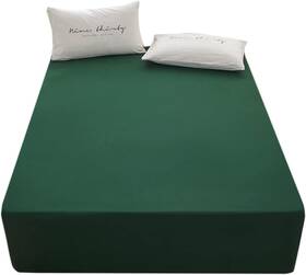 Nantongjiaobofangzhipinyouxiangongsi 744759538598 Bedding Queen Size Fitted Sheet Only- Bottom Matress Sheet-fits 15inches