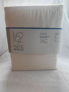 Nate Berkus 490620800607 Project 62 Tri-ease Sheet Set Full Cream 500 Thread Count