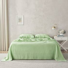 7007206 Natural Home Linen Sheet Set Sage - Super King 7007206 Natural Home Linen Sheet Set Sage - Super King