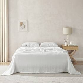 7007489 Natural Home Linen Sheet Set Silver - King 7007489 Natural Home Linen Sheet Set Silver - King