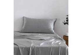 Nh-07140 Natural Home Luxe Mulberry Silk Pillowcase 25 Momme Grey - 50x90cm