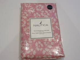 Nautica 085989489923 Langley Pink Floral Standard Pillowcases New
