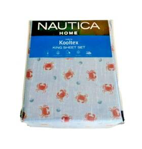 Nautica 883893715226 King Size Sheet Set Crabs And Shells Kooltex Performance Nautica 883893715226 King Size Sheet Set Crabs And Shells Kooltex Performance