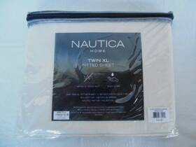 Nautica 883893734425 New Home Twin Xl Fitted Sheet Ivory 39 Inch X 80 Wrinkle Resistant