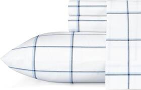 Ushsa01039509 Nautica - Queen Sheet Set Cotton Percale Bedding Plot Blue/white