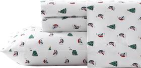 Ushsa01265201 Nautica Twin Flannel Sheet Set Holiday Sails Nautical 3pc Deep Pocket Soft