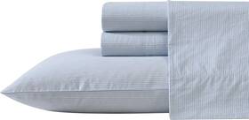 Ushsa01277212 Nautica - Twin Xl Sheet Set Cotton Percale Penny Pinstripe Blue