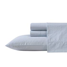 Ushsa01277215 Nautica - King Sheet Set Cotton Percale Bedding Penny Pinstripe Blue