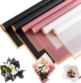 Bwpbpw24 Neatly Moments Flower Wrapping 24 Sheet Pack Of 1 Black Dark Pink White Bwpbpw24 Neatly Moments Flower Wrapping 24 Sheet Pack Of 1 Black Dark Pink White