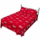Nebssfl Comfy Feet Nebraska Printed Sheet Set Full 842141021243