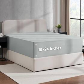B0711m2klg Nestl Light Grey Extra Deep Pocket King Fitted Sheet 09