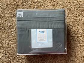 Nestl-18-3ln-q-gry Nestl Queen Size 4 Piece Bed Sheet Set