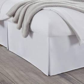 Synchkg062680 Nestl White Bed Skirt Queen Size - 14 Inch Drop Brushed 01