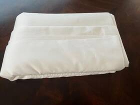 Nestwell 444800371685 Silky And Smooth Pimacotton Sateen Full Flat Sheet 500 Thread Count White
