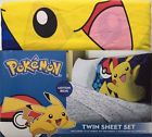 New Pokemon 3 Piece Twin Sheet Set Flat Fitted Pillowcase 087918280403 New Pokemon 3 Piece Twin Sheet Set Flat Fitted Pillowcase 087918280403